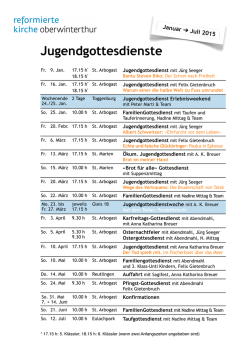 Jugendgottesdienste