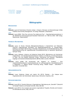Liste im PDF-Format - Lehrstuhl für Diversitätssoziologie