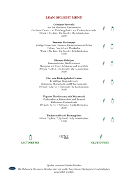 Wintergarten &agrave; la carte