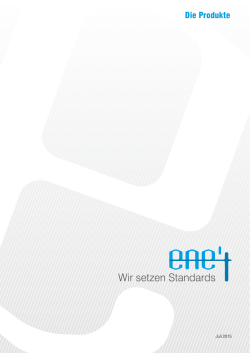Produktkatalog der ene`t GmbH, Stand April 2015