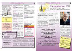 Glaubenswoche 2015 - Pfarre Alt