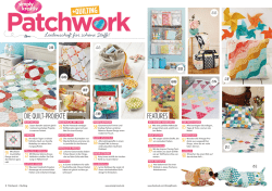 Simply Kreativ Patchwork 02/2015 Inhalt