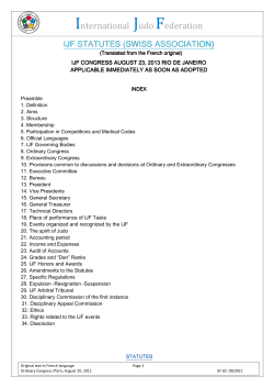 IJF Statutes( Swiss Association)