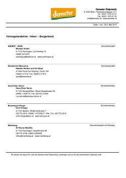 Liste der Österreichischen Demeterhöfe