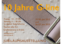 JUBIL&Auml;UMSAUSSTELLUNG - G-line