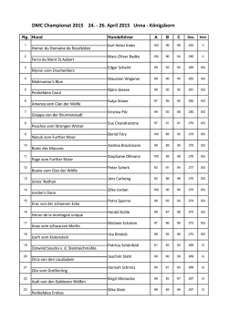 DMC Championat 2015 24. - 26. April 2015 Unna