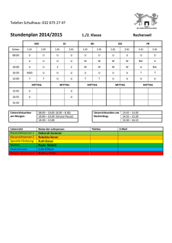 Stundenplan 1. & 2. Klasse_Recherswil