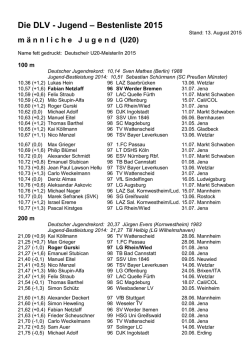 Jugend U20 - Deutscher Leichtathletik