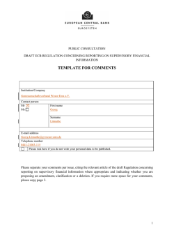 ECB regulation on reporting of supervisory financial information