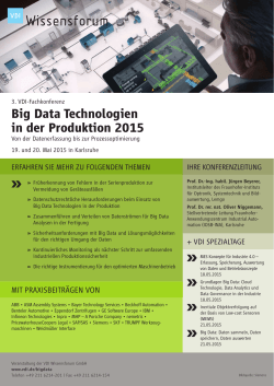 Big Data Technologien in der Produktion 2015