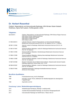 Dr. Herbert Rosenthal - Klinikum Region Hannover GmbH