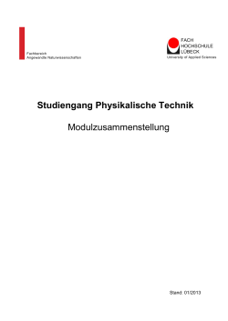 Modulbeschreibungen und Moduleinteilungen