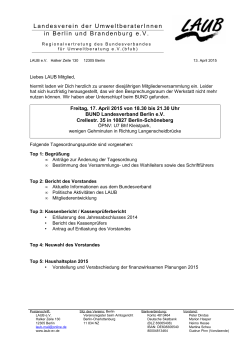 Landesverein der UmweltberaterInnen in Berlin und Brandenburg e.V.
