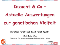 Inzucht und Co - Aktuelle Auswertungen zu den Rinderrassen