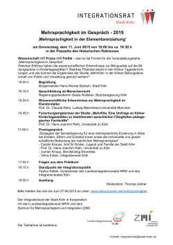 Flyer Mehrsprachigkeit -18.05.2015 - Bildung.koeln.de