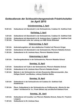 im April 2015 - Schlosskirche