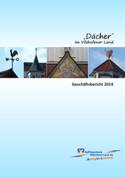 Jahresbericht 2014 - Raiffeisenbank Vilshofener Land eG