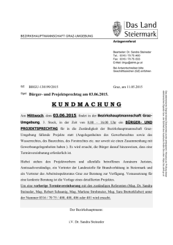 Bürger- und Projektsprechtag