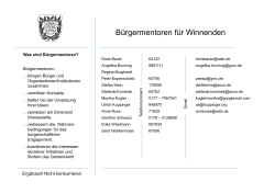 Informationsflyer Bürgermentoren