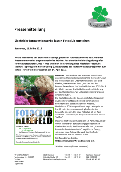 150316 - Kleefelder Fotowettbewerbe lassen Fotoclub entstehen