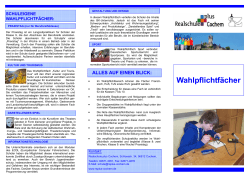 Flyer WPF - Realschule plus Cochem