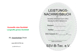 LEISTUNGS- NACHWEISBUCH SSV-B
