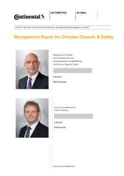 Management Board der Division Chassis & Safety