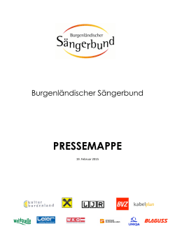 Pressemappe 2015 - Burgenländischer Sängerbund