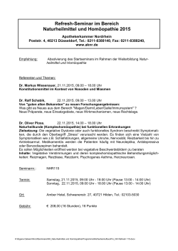 Programm und Anmeldeformular zum Refresher NHR115 PDF