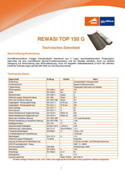 Produktdatenblatt Rewasi Top 150 G - bwk
