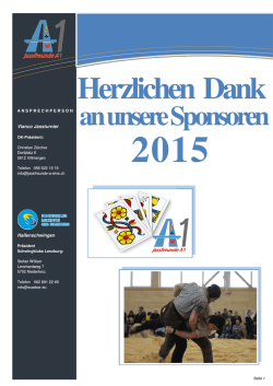 Dokumentation f&uuml;r Sponsoren