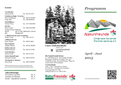 Programm April – Juni 2015