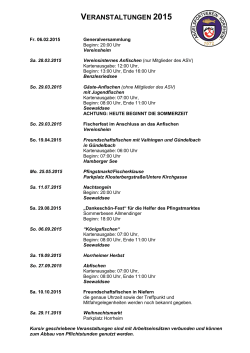 veranstaltungen 2015 - Angelsportverein Horrheim 1972 e. V.