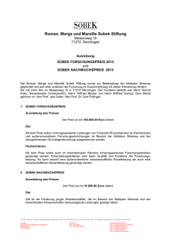 Roman, Marga und Mareille Sobek Stiftung