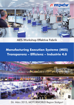 MES-Workshop Effektive Fabrik