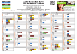 Abfallkalender 2015