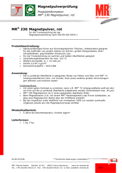 Produkt- infos - MR® Chemie GmbH