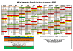 Abfallkalender Gemeinde Oberpframmern 2015