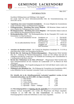 Informationsblatt M&auml;rz 2015
