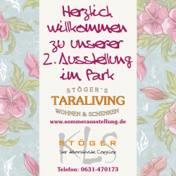 Herzlich willkommen zu unserer 2 . Ausstellung im Park
