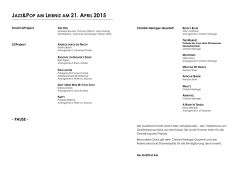 JAZZ&POP AM LEIBNIZ AM 21. APRIL 2015 - Leibniz