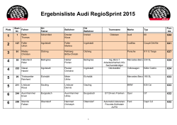 Ergebnisliste Audi RegioSprint 2015