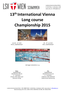13th International Vienna Long course Championship 2015