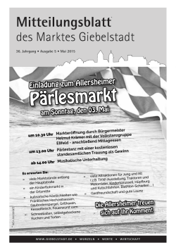 Mitteilungsblatt* - Markt Giebelstadt