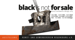 black is not for sale - Kunst- und Gewerbeverein Regensburg