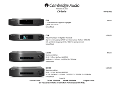 Cambridge Audio Gesamt Preisliste 03/2015