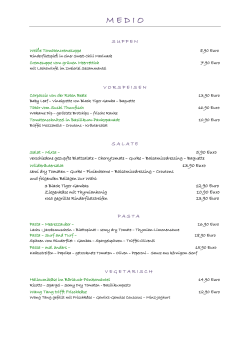 unsere Speisekarte - Restaurant Medio Bremen