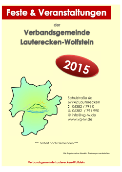 sortiert nach Gemeinden - Verbandsgemeinde Lauterecken