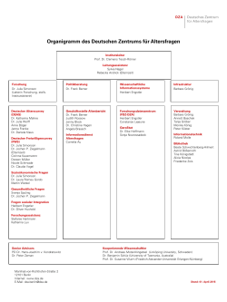 Organigramm des DZA - Deutsches Zentrum für Altersfragen