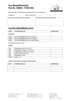 Faxbestellformular: Fuji DRI-CHEM Immuno AU10V